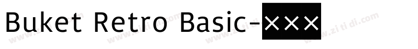 Buket Retro Basic字体转换